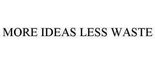 MORE IDEAS LESS WASTE trademark