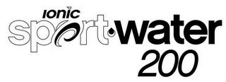 IONIC SPORT WATER 200 trademark