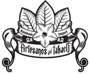 ARTESANOS DEL TABACO HANDMADE IMPORT trademark