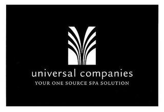 UNIVERSAL COMPANIES YOUR ONE SOURCE SPA SOLUTION trademark