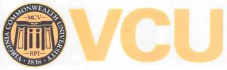 VIRGINIA COMMONWEALTH UNIVERSITY 1838 MCV RPI VCU trademark