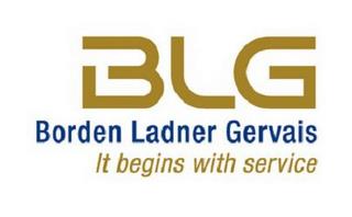 BLG BORDEN LADNER GERVAIS IT BEGINS WITH SERVICE trademark