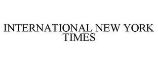 INTERNATIONAL NEW YORK TIMES trademark