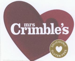 MRS CRIMBLE'S DELICIOUSLY GLUTEN-FREE trademark