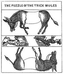 THE PUZZLE OF THE TRICK MULES trademark