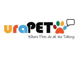 URAPET WHERE PETS DO ALL THE TALKING trademark