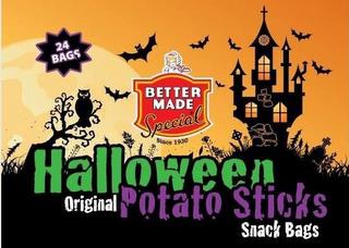 24 BAGS BETTER MADE SPECIAL SINCE 1930 HALLOWEEN ORIGINAL POTATO STICKS SNACK BAGS trademark