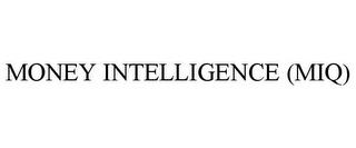 MONEY INTELLIGENCE (MIQ) trademark