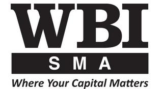 WBI SMA WHERE YOUR CAPITAL MATTERS trademark