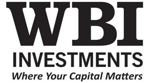 WBI INVESTMENTS WHERE YOUR CAPITAL MATTERS trademark