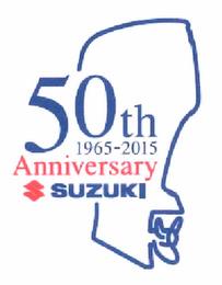 50TH 1965-2015 ANNIVERSARY S SUZUKI trademark