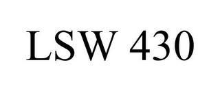 LSW 430 trademark