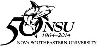 50 NSU 1964-2014 NOVA SOUTHEASTERN UNIVERSITY trademark