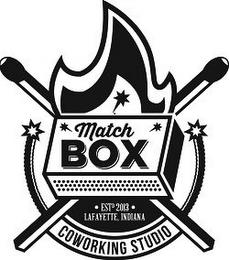 MATCH BOX EST 2013 LAFAYETTE INDIANA COWORKING STUDIO trademark