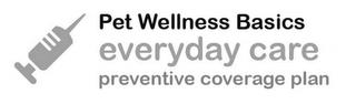 PET WELLNESS BASICS EVERYDAY CARE PREVENTIVE COVERAGE PLAN trademark