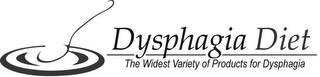 DYSPHAGIA DIET THE WIDEST VARIETY OF PRODUCTS FOR DYSPHAGIA trademark