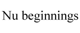 NU BEGINNINGS trademark