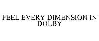 FEEL EVERY DIMENSION IN DOLBY trademark