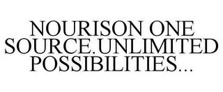 NOURISON ONE SOURCE.UNLIMITED POSSIBILITIES... trademark