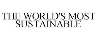 THE WORLD'S MOST SUSTAINABLE trademark