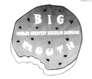 BIG MOUTH WORLDS GREATEST ICE CREAM SANDWICH trademark