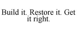 BUILD IT. RESTORE IT. GET IT RIGHT. trademark