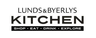 LUNDS & BYERLYS KITCHEN SHOP EAT DRINK EXPLORE trademark