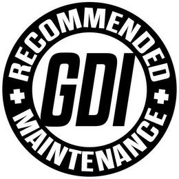 RECOMMENDED GDI MAINTENANCE trademark