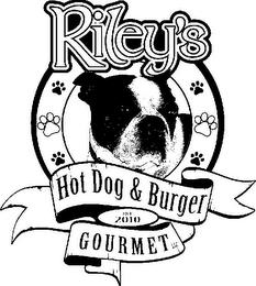 RILEY'S GOURMET LLC HOT DOG & BURGER EST. 2010 trademark