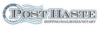 POST HASTE SHIPPING/MAILBOXES/NOTARY YOUR LOCAL SHIPPING SOLUTION ARCATA, CA trademark