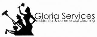 GLORIA SERVICES RESIDENTIAL & COMMERCIAL CLEANING trademark