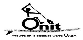 ONIT ABILITY BOARDS. "YOU'RE ON IT BECAUSE WE'RE ONIT" trademark