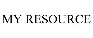 MY RESOURCE trademark