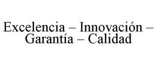 EXCELENCIA - INNOVACIÓN - GARANTÍA - CALIDAD trademark