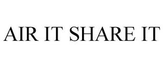 AIR IT SHARE IT trademark