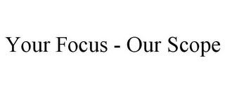 YOUR FOCUS - OUR SCOPE trademark