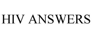 HIV ANSWERS trademark