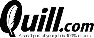 QUILL.COM A SMALL PART OF YOUR JOB IS 100% OF OURS. trademark