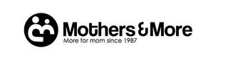 MOTHERS & MORE MORE FOR MOM SINCE 1987 trademark