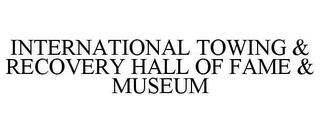 INTERNATIONAL TOWING & RECOVERY HALL OF FAME & MUSEUM trademark