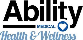 ABILITY MEDICAL HEALTH & WELLNESS trademark