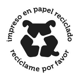 IMPRESO EN PAPEL RECICLADO RECICLAME POR FAVOR trademark