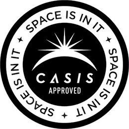 SPACE IS IN IT, CASIS APPROVED trademark