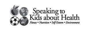 SPEAKING TO KIDS ABOUT HEALTH FITNESS ·NUTRITION · SELF-ESTEEM· ENVIRONMENT trademark