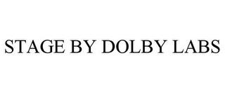 STAGE BY DOLBY LABS trademark