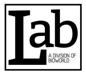 LAB A DIVISION OF BIOWORLD trademark