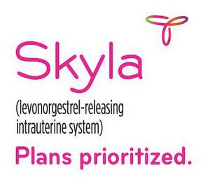 SKYLA (LEVONORGESTREL-RELEASING INTRAUTERINE SYSTEM) PLANS PRIORITIZED. trademark