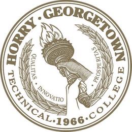 HORRY · GEORGETOWN TECHNICAL · COLLEGE 1966 · QUALITAS · INNOVATIO · PROSPERILAS trademark