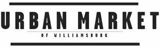 URBAN MARKET OF WILLIAMSBURG trademark