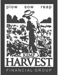 PLOW SOW REAP KEMP HARVEST FINANCIAL GROUP trademark